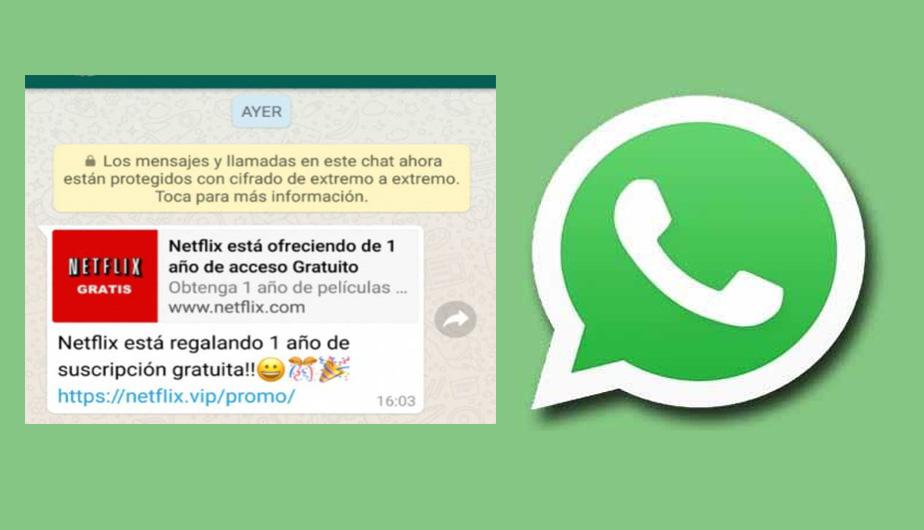 La engañosa cadena de WhatsApp que le ofrece un año gratis de Netflix