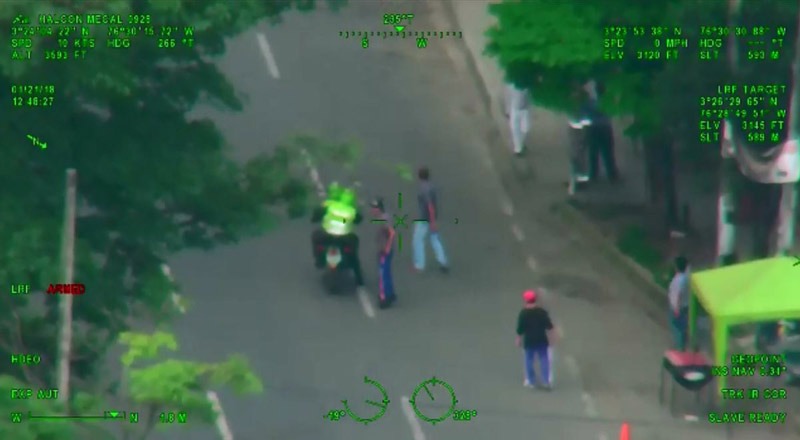 En operativos desde el aire, Policía de Cali capturó a cuatro presuntos delincuentes