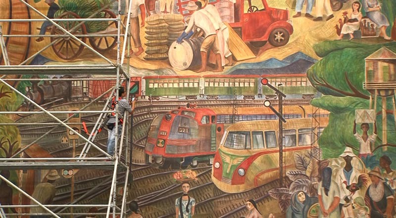 Dos murales del maestro Tejada serán restaurados para revivir la historia de Cali