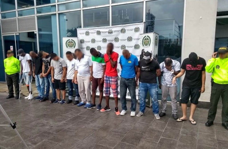 Cárcel para 18 personas que hacían parte de la banda “La Séptima” en Cali