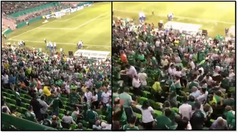 Trifulca entre hinchas durante partido entre Deportivo Cali y Junior dejó un herido