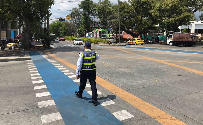 Inició demarcación de nuevo tramo de ciclorruta sobre la Calle 5 de Cali