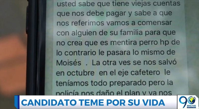 Candidato a la Alcaldía de Yumbo denuncia amenazas de muerte en su contra