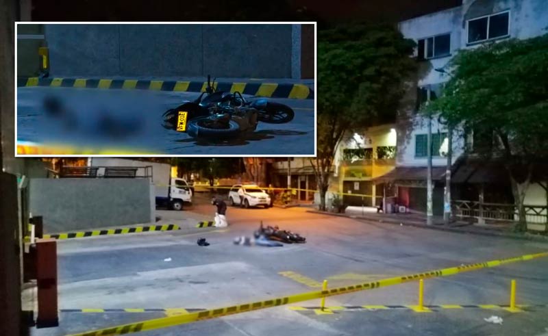 Ladrones en moto intentaron robar a dos hombres en el norte de Cali, pero uno terminó muerto