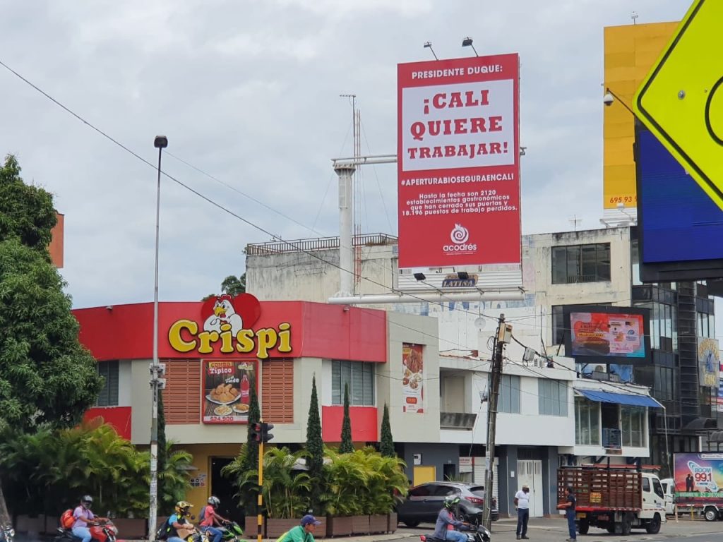 "¡Cali quiere trabajar!": la petición de los restaurantes al Gobierno para aperturar