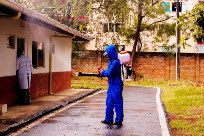 Sanitización en el Hospital Geriátrico San Miguel