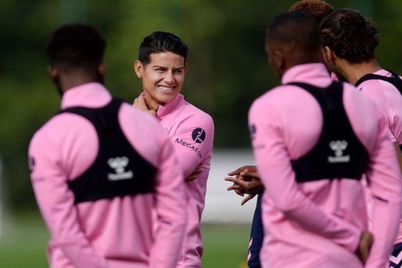 El golazo que marcó James en su primer entrenamiento con Everton