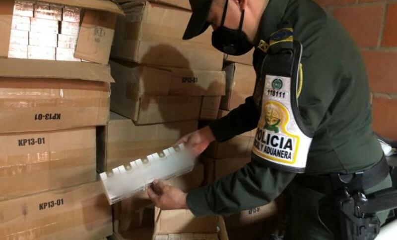 Más de 400 mil cigarrillos de contrabando incautados en Cali