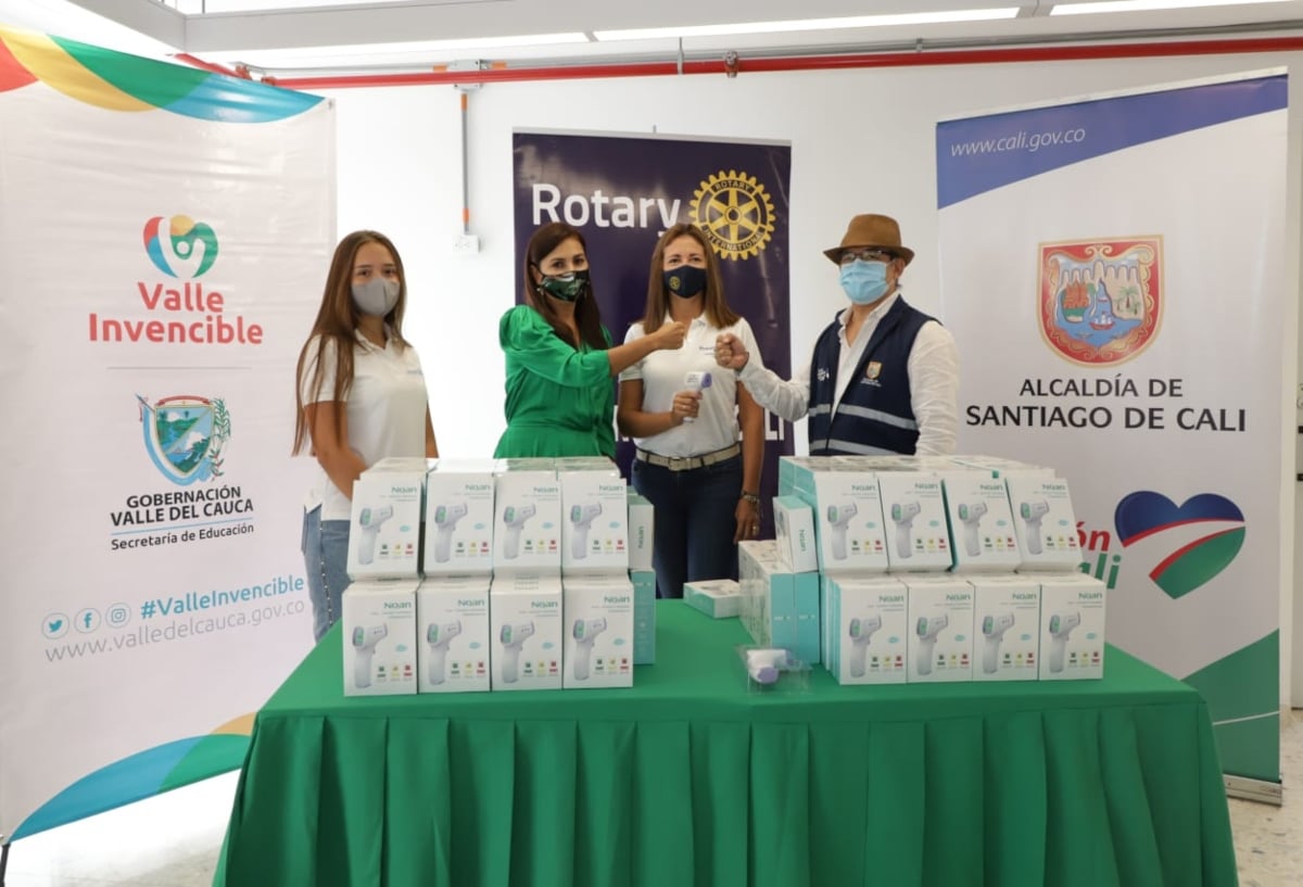 Gobierno del Valle recibió 360 termómetros del Club Rotario de Cali