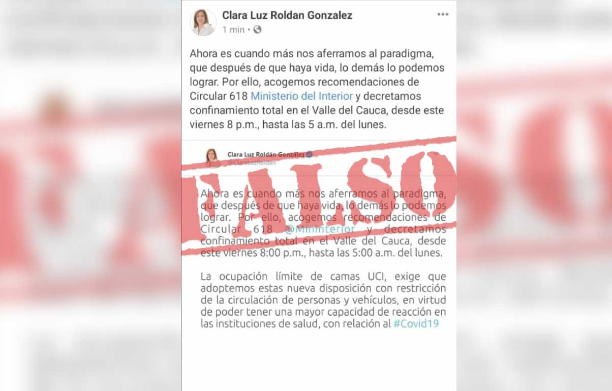 Gobernación del Valle desmintió supuesto toque de queda
