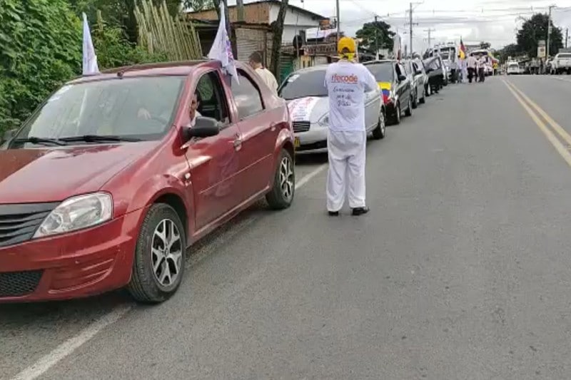 Caravana no pudo llegar a Cali por cierre de fronteras en el Valle