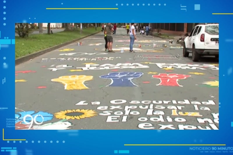 Expresiones artísticas protagonizaron marchas de este miércoles en Cali