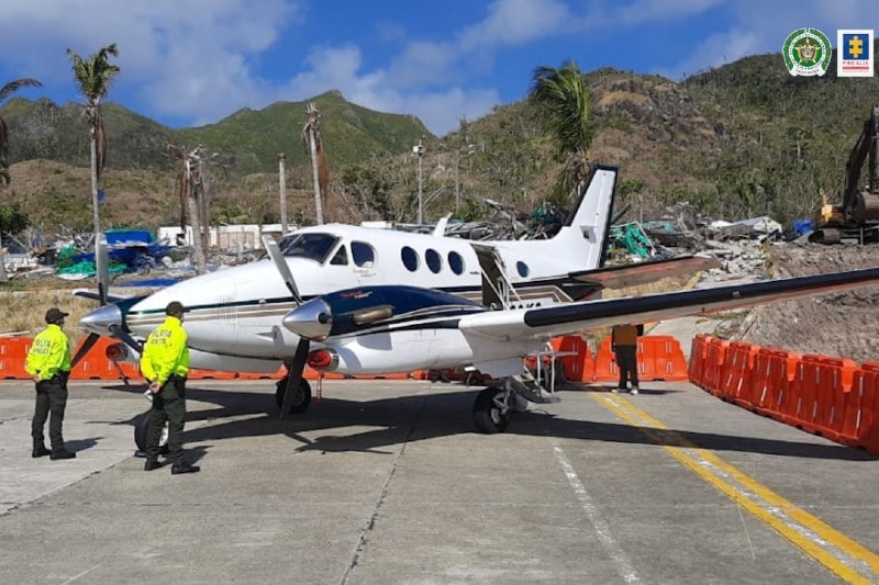 Fiscalía decomisó avioneta que llevaba casi media tonelada de cocaína
