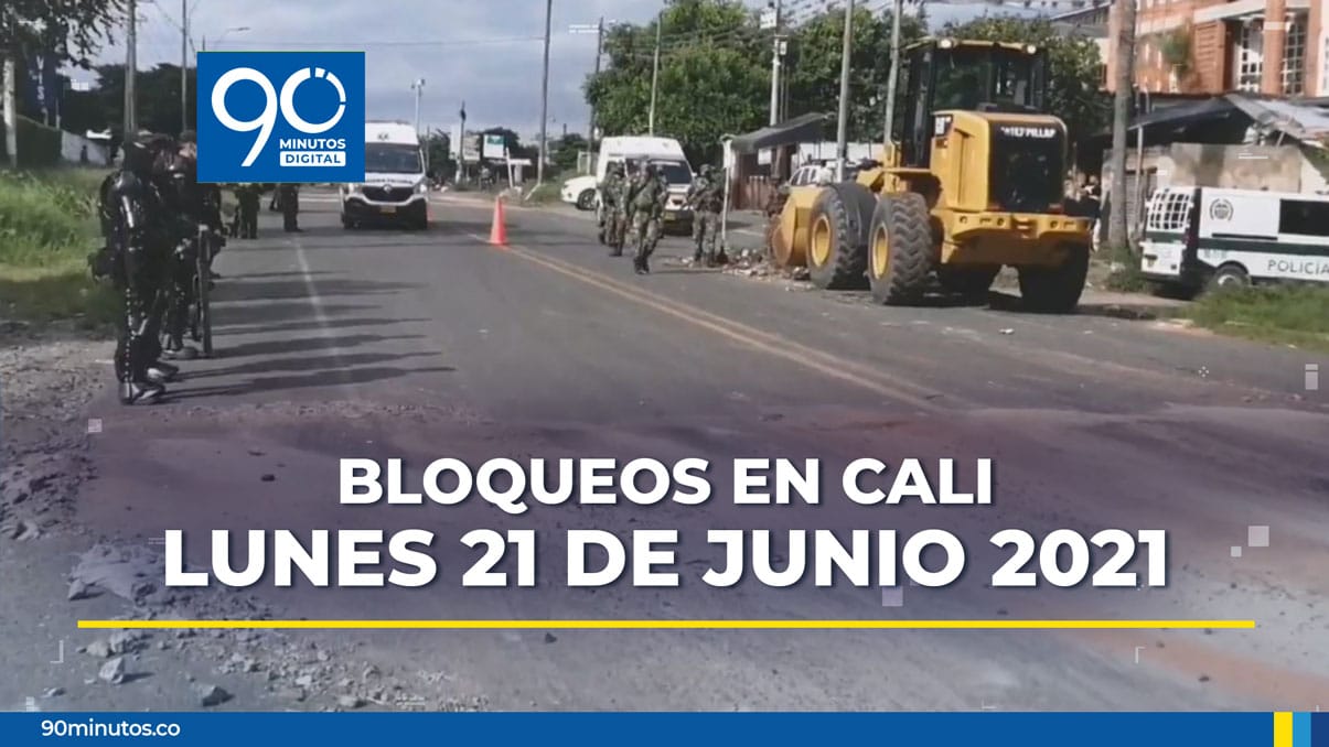 Reporte actualizado de bloqueos en Cali para este lunes 21 de junio