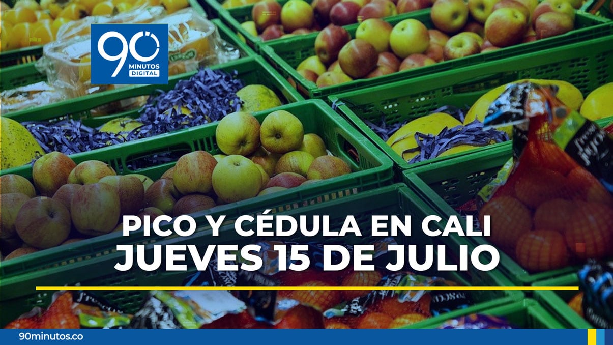 Este es el pico y cédula en Cali para el jueves 15 de julio de 2021