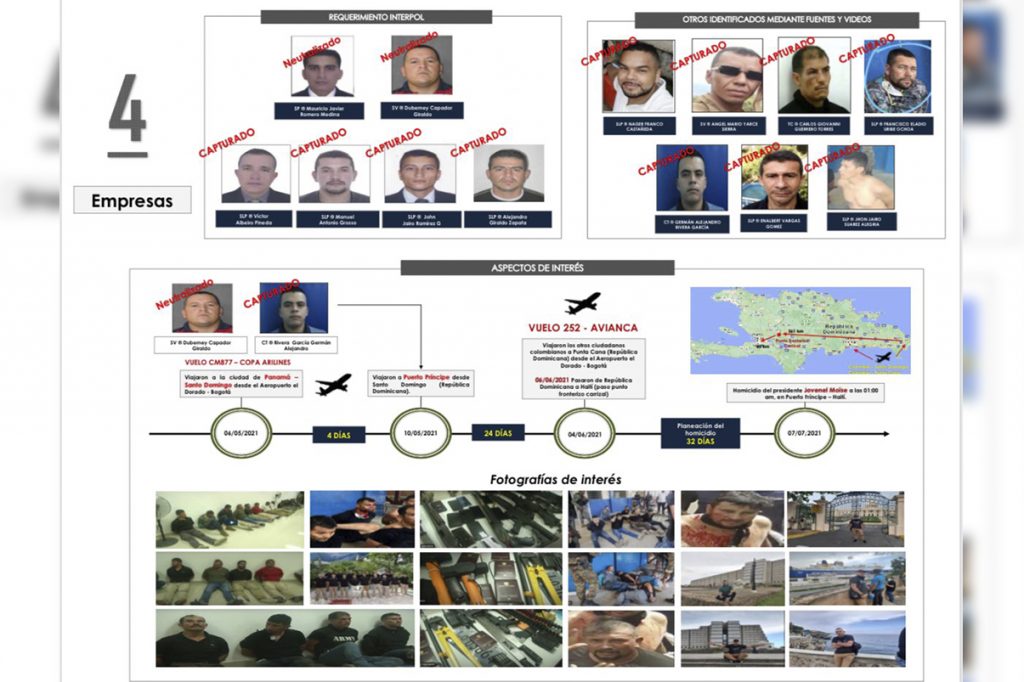 Revelan información de 11 colombianos detenidos por asesinato de Moïse