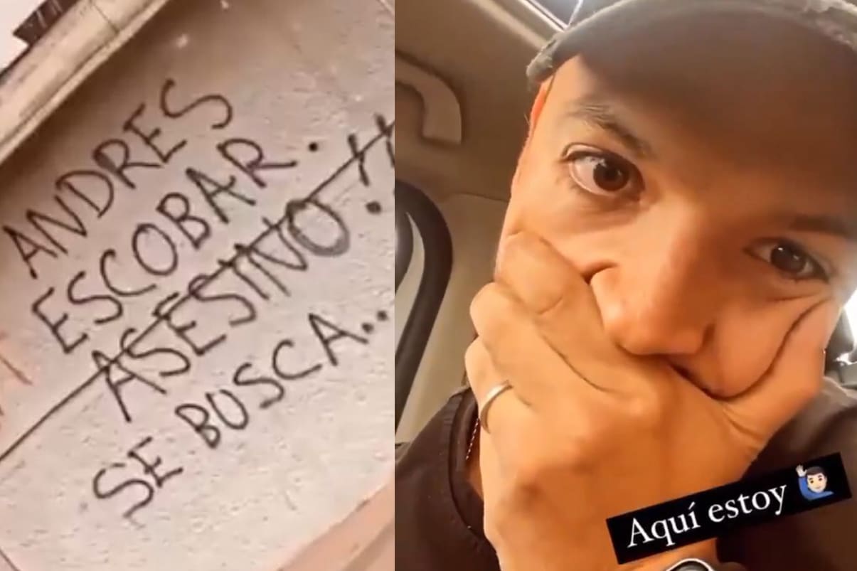 Viral: Andrés Escobar pinta grafiti donde lo llaman "asesino"