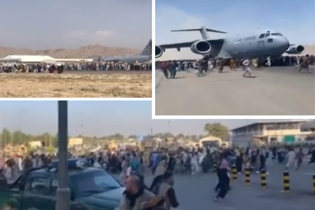 Caos en Afganistán: Varias personas caen de un avión intentando huir de los talibanes
