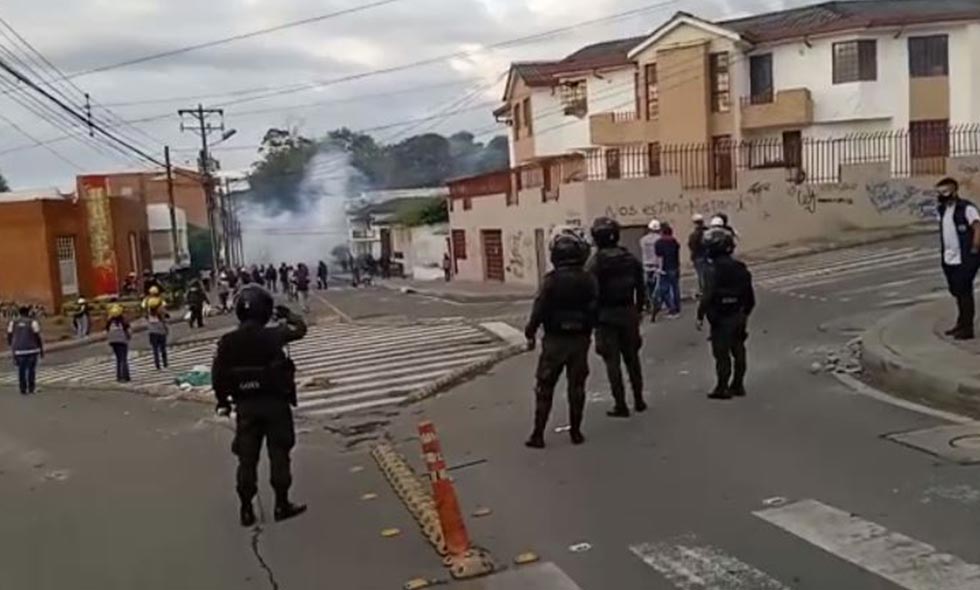 Disturbios en Popayán por jornada de manifestaciones dejó cuatro heridos