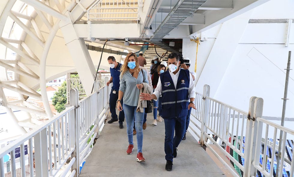 Previo al clásico en el Pascual Guerrero, Alcaldía visitó obras en el estadio