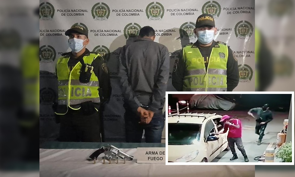 Capturan sujeto que estaba robando en estación de gasolina de Cali