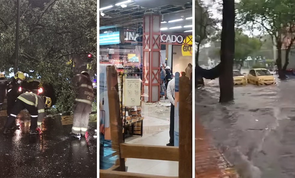 Múltiples emergencias por fuertes lluvias de este lunes en Cali