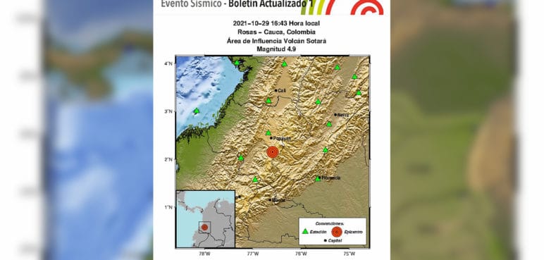 Tembló en el Cauca y se sintió hasta en Cali