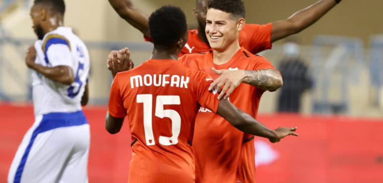 Vea el primer gol que anotó James Rodríguez con su equipo Al Rayyan, de Catar