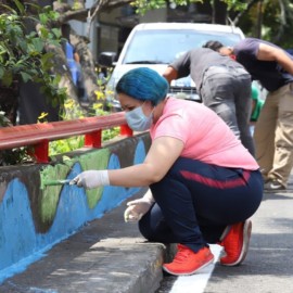 Vecinos y comerciantes de la Avenida Sexta lideraron jornada de embellecimiento