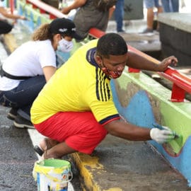 Vecinos y comerciantes de la Avenida Sexta lideraron jornada de embellecimiento