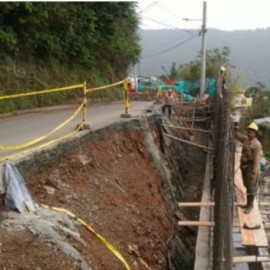 Paso restringido en la vía Felidia – El saladito debido a urgentes obras
