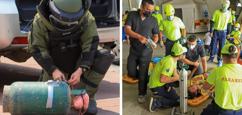 Simularon explosión de carro bomba previo a los Panamericanos Junior