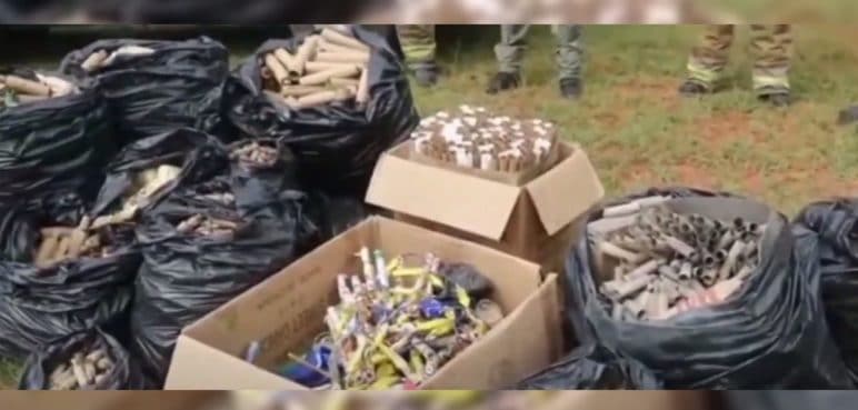 Policía destruyó 13.596 unidades de pólvora incautadas en operativos