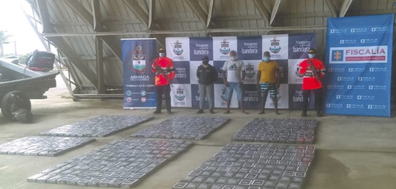 Capturan dos hombres por transportar cocaína en lancha rumbo a Centroamérica