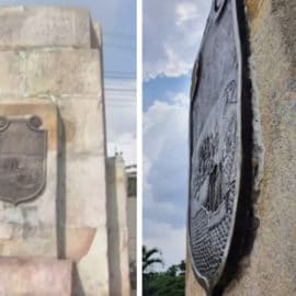 Concejal denuncia que quieren arrancar escudo en monumento de Belalcázar