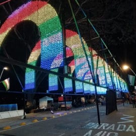 Prueban Alumbrado en el Boulevard y queda a punto para esta noche