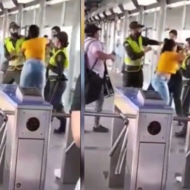 Capturan a dos mujeres por agredir a una auxiliar de policía en estación de MÍO