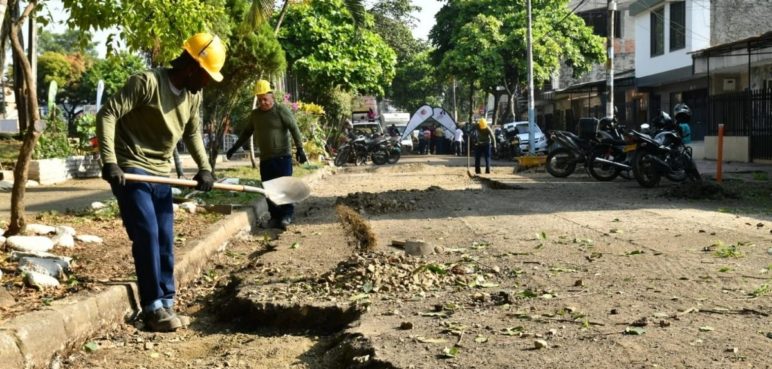 Avanza la recuperación de las vías en el barrio Calima
