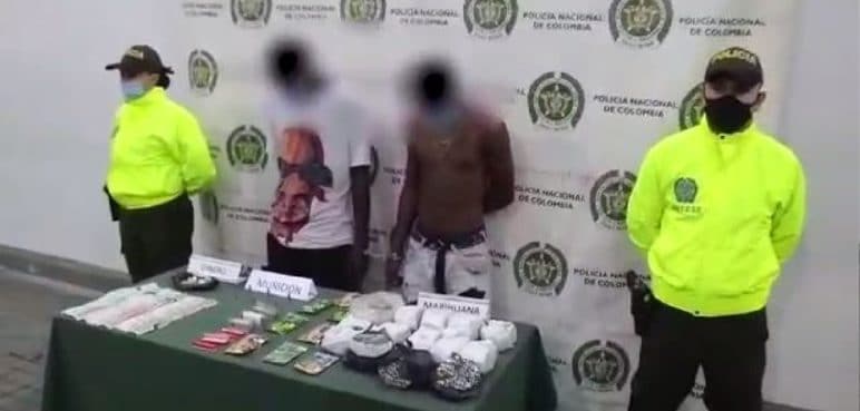 Capturan a dos personas por el tráfico de estupefacientes