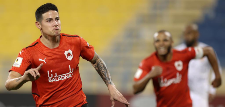 De la mano de James Rodríguez el Al-Rayyan avanzó en la Copa Qatar