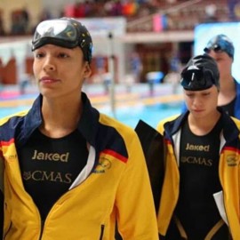 Vallecaucanos sobresalen en la Copa Mundo de Natación con Aletas en Hungría
