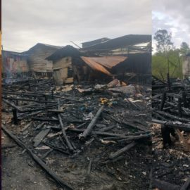 Incendio en el centro de Buenaventura dejó 15 viviendas destruidas