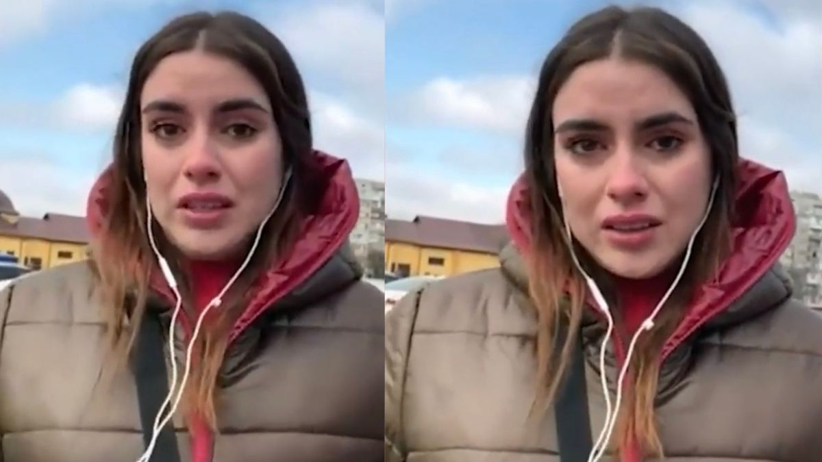Padre desesperado le pide a reportera que se lleve a su hija en Ucrania