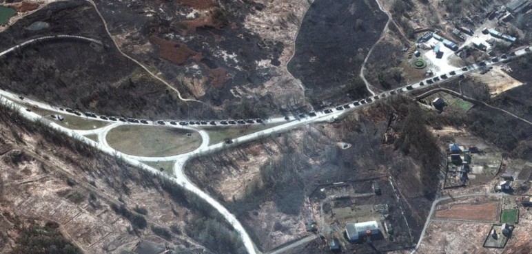 Convoy de la muerte: Máximo arsenal ruso para la toma de Kiev