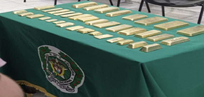Incautan 36 kilogramos de oro avaluados en más de $ 8.500 millones