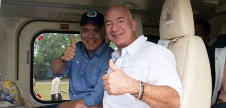 Jeff Bezos, fundador de Amazon aterrizó en territorio vallecaucano