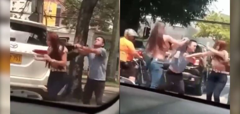 Fue identificado el hombre que agredió con patadas a una mujer en Cali