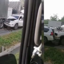 Vía Buga - Cali bloqueada tras aparatoso accidente múltiple