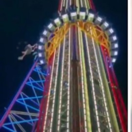 Video: joven cayó de una atracción mecánica en parque de diversiones