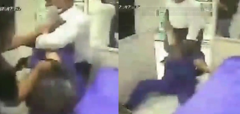 Video: trabajadora de una droguería se enfrentó a dos ladrones en Cali
